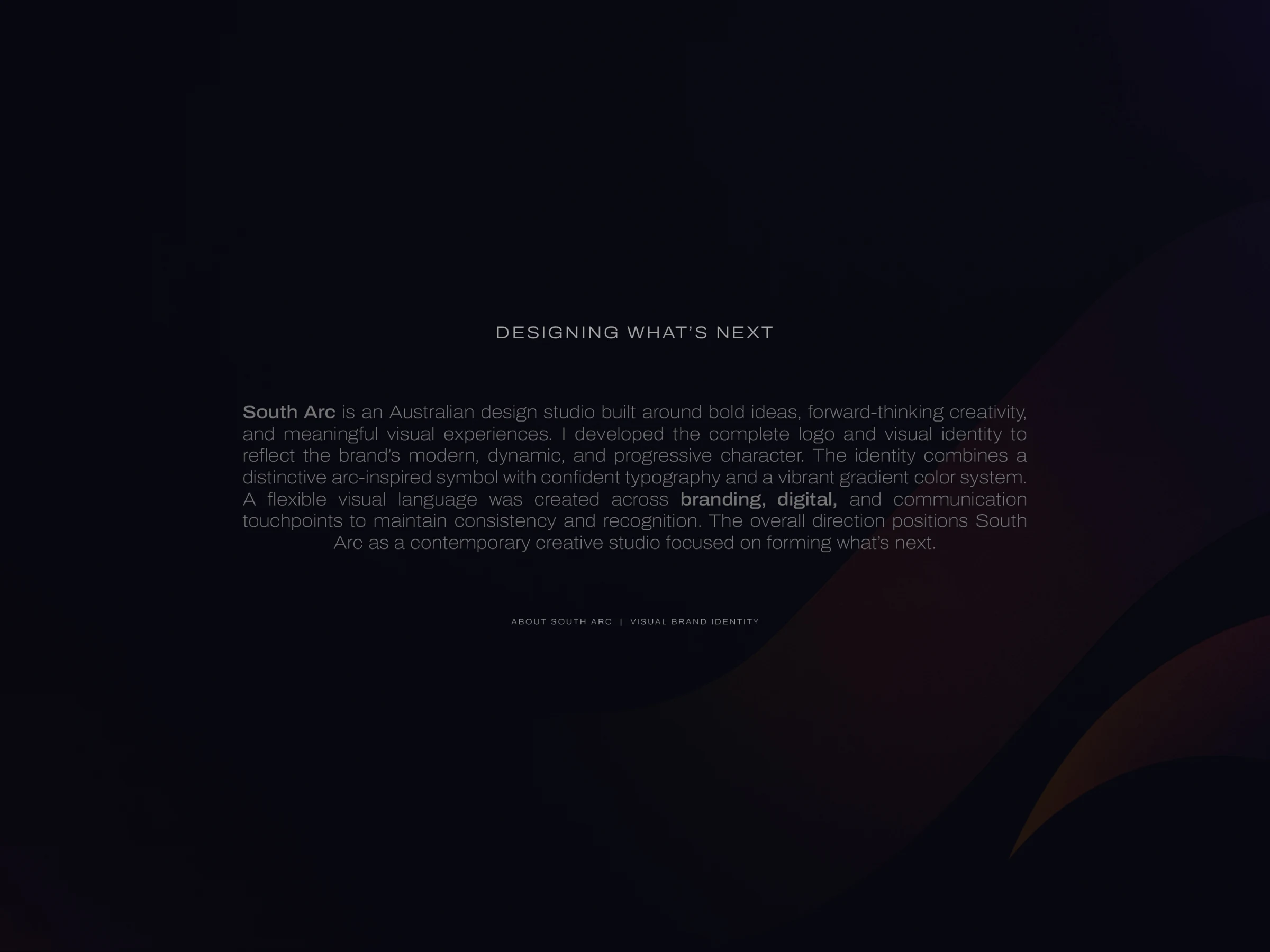 South Arc -Brand Identity — project detail
